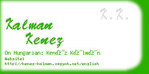 kalman kenez business card